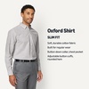 image:imageAmazon Essentials Mens Long Sleeve Oxford Dress Shirt RegularFit ButtonDown Collar Chest Patch Pocket 100 CottonGrey