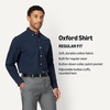 image:imageAmazon Essentials Mens Long Sleeve Oxford Dress Shirt RegularFit ButtonDown Collar Chest Patch Pocket 100 CottonNavy