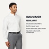 image:imageAmazon Essentials Mens Long Sleeve Oxford Dress Shirt RegularFit ButtonDown Collar Chest Patch Pocket 100 CottonWhite