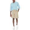 image:imageAmazon Essentials Mens RegularFit LongSleeve Casual Poplin Shirt Button Front Business Casual CollaredAqua Blue Gingham
