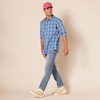 image:imageAmazon Essentials Mens RegularFit LongSleeve Casual Poplin Shirt Button Front Business Casual CollaredAqua Blue Plaid