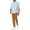image:imageAmazon Essentials Mens RegularFit LongSleeve Casual Poplin Shirt Button Front Business Casual CollaredBlue Green Checked