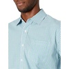 image:imageAmazon Essentials Mens RegularFit LongSleeve Casual Poplin Shirt Button Front Business Casual CollaredBlue Green Checked