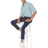 image:imageAmazon Essentials Mens RegularFit LongSleeve Casual Poplin Shirt Button Front Business Casual CollaredBlue Green Gingham