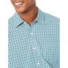 image:imageAmazon Essentials Mens RegularFit LongSleeve Casual Poplin Shirt Button Front Business Casual CollaredBlue Green Gingham