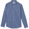 image:imageAmazon Essentials Mens RegularFit LongSleeve Casual Poplin Shirt Button Front Business Casual CollaredBlue Plaid