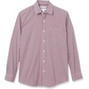 image:imageAmazon Essentials Mens RegularFit LongSleeve Casual Poplin Shirt Button Front Business Casual CollaredBlue Red Gingham