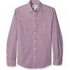 image:imageAmazon Essentials Mens RegularFit LongSleeve Casual Poplin Shirt Button Front Business Casual CollaredBlue Red Gingham