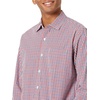 image:imageAmazon Essentials Mens RegularFit LongSleeve Casual Poplin Shirt Button Front Business Casual CollaredBlue Red Gingham