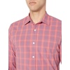 image:imageAmazon Essentials Mens RegularFit LongSleeve Casual Poplin Shirt Button Front Business Casual CollaredBlue Washed Red Plaid