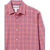 image:imageAmazon Essentials Mens RegularFit LongSleeve Casual Poplin Shirt Button Front Business Casual CollaredBlue Washed Red Plaid