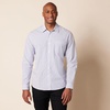 image:imageAmazon Essentials Mens RegularFit LongSleeve Casual Poplin Shirt Button Front Business Casual CollaredBlue White Vertical Stripe