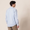 image:imageAmazon Essentials Mens RegularFit LongSleeve Casual Poplin Shirt Button Front Business Casual CollaredBlue White Vertical Stripe