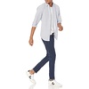 image:imageAmazon Essentials Mens RegularFit LongSleeve Casual Poplin Shirt Button Front Business Casual CollaredBlue White Vertical Stripe