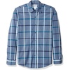 image:imageAmazon Essentials Mens RegularFit LongSleeve Casual Poplin Shirt Button Front Business Casual CollaredDenim Large Plaid