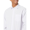 image:imageAmazon Essentials Mens RegularFit LongSleeve Casual Poplin Shirt Button Front Business Casual CollaredLavender White Vertical Stripe