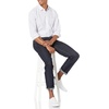 image:imageAmazon Essentials Mens RegularFit LongSleeve Casual Poplin Shirt Button Front Business Casual CollaredLavender White Vertical Stripe