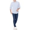 image:imageAmazon Essentials Mens RegularFit LongSleeve Casual Poplin Shirt Button Front Business Casual CollaredLight Blue