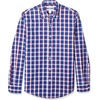 image:imageAmazon Essentials Mens RegularFit LongSleeve Casual Poplin Shirt Button Front Business Casual CollaredLight Blue Red Plaid