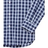image:imageAmazon Essentials Mens RegularFit LongSleeve Casual Poplin Shirt Button Front Business Casual CollaredNavy White Plaid