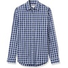 image:imageAmazon Essentials Mens RegularFit LongSleeve Casual Poplin Shirt Button Front Business Casual CollaredNavy White Plaid