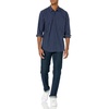 image:imageAmazon Essentials Mens RegularFit LongSleeve Casual Poplin Shirt Button Front Business Casual CollaredNavy Windowpane