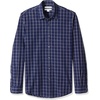 image:imageAmazon Essentials Mens RegularFit LongSleeve Casual Poplin Shirt Button Front Business Casual CollaredNavy Windowpane