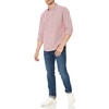 image:imageAmazon Essentials Mens RegularFit LongSleeve Casual Poplin Shirt Button Front Business Casual CollaredRed Gingham
