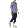 image:imageAmazon Essentials Mens RegularFit LongSleeve Casual Poplin Shirt Button Front Business Casual CollaredRedBlue  Plaid