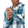 image:imageAmazon Essentials Mens RegularFit LongSleeve Casual Poplin Shirt Button Front Business Casual CollaredTeal Blue Navy Large Plaid