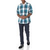 image:imageAmazon Essentials Mens RegularFit LongSleeve Casual Poplin Shirt Button Front Business Casual CollaredTeal Blue Navy Large Plaid