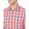 image:imageAmazon Essentials Mens RegularFit LongSleeve Casual Poplin Shirt Button Front Business Casual CollaredWashed Red Windowpane