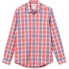 image:imageAmazon Essentials Mens RegularFit LongSleeve Casual Poplin Shirt Button Front Business Casual CollaredWashed Red Windowpane