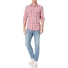 image:imageAmazon Essentials Mens RegularFit LongSleeve Casual Poplin Shirt Button Front Business Casual CollaredWashed Red Windowpane