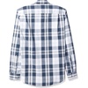 image:imageAmazon Essentials Mens RegularFit LongSleeve Casual Poplin Shirt Button Front Business Casual CollaredWhite Navy Large Plaid