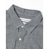 image:imageAmazon Essentials Mens RegularFit LongSleeve Lightweight Cotton Chambray Shirt with PocketsGrey