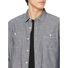 image:imageAmazon Essentials Mens RegularFit LongSleeve Lightweight Cotton Chambray Shirt with PocketsGrey