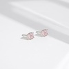 image:imageAmazon Essentials Rhodium or Yellow Gold Plated Brass Cluster Baguette EarringsPinkRhodium