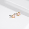 image:imageAmazon Essentials Rhodium or Yellow Gold Plated Brass Cluster Baguette EarringsPinkYellow Gold