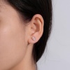 image:imageAmazon Essentials Rhodium or Yellow Gold Plated Brass Cluster Baguette EarringsPinkYellow Gold
