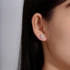 image:imageAmazon Essentials Rhodium or Yellow Gold Plated Brass Cluster Baguette EarringsRhodium