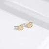 image:imageAmazon Essentials Rhodium or Yellow Gold Plated Brass Cluster Baguette EarringsYellow Gold