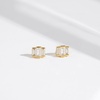 image:imageAmazon Essentials Rhodium or Yellow Gold Plated Brass Cluster Baguette EarringsYellow Gold