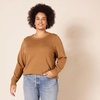 image:imageAmazon Essentials Womens 100 Cotton Crewneck Sweater Available in Plus SizeCamel Heather