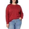 image:imageAmazon Essentials Womens 100 Cotton Crewneck Sweater Available in Plus SizeDark Red