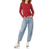 image:imageAmazon Essentials Womens 100 Cotton Crewneck Sweater Available in Plus SizeDark Red