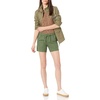 image:imageAmazon Essentials Womens 5 Inseam Drawstring Elastic Waist Linen Blend Summer ShortsMilitary Green