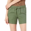 image:imageAmazon Essentials Womens 5 Inseam Drawstring Elastic Waist Linen Blend Summer ShortsMilitary Green
