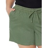 image:imageAmazon Essentials Womens 5 Inseam Drawstring Elastic Waist Linen Blend Summer ShortsMilitary Green
