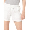 image:imageAmazon Essentials Womens 5 Inseam Drawstring Elastic Waist Linen Blend Summer ShortsWhite